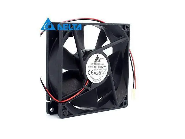 Alt view image 3 of 6 - Delta New and original 9025 9cm double ball bearing fan 12V 0.60A AFB0912VH wind capacity for Delta 90*90*25mm