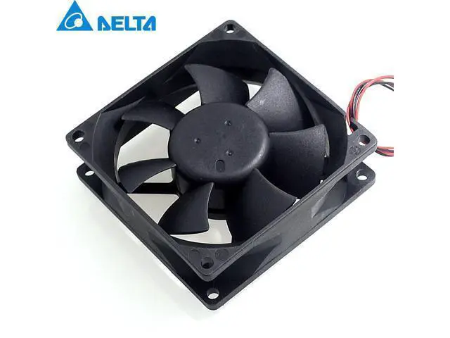Alt view image 5 of 5 - Delta AFB0812H 8cm 8025 12V 0.24A 2wire double ball bearing fan pwm 80*80*25mm