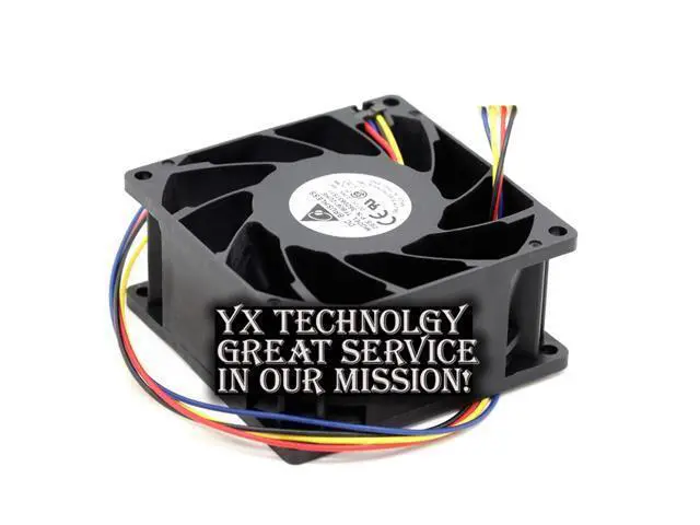Alt view image 5 of 6 - 2pcs Delta Origina 8038 TFB0812UHE ultra violent 8000 rpm dual ball bearing fan pwm 2.34A 80*80*38mm