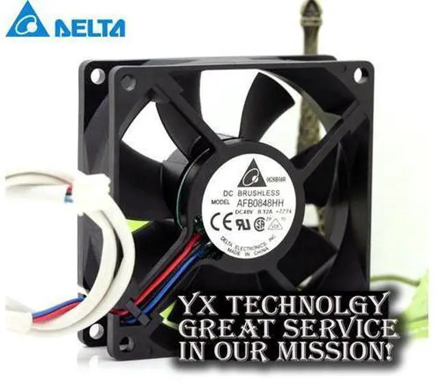 Main image of Delta DELTA AFB0848HH 8025 8CM 48V 0.12A double ball Server fan