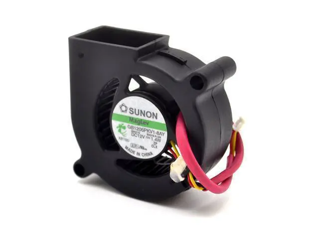 Alt view image 6 of 6 - Sunon 50mm blower GB1205PKV1-8AY 5020 50X20 mm 5CM Projector Blower Fan 12V 1.4W alarm RD signal