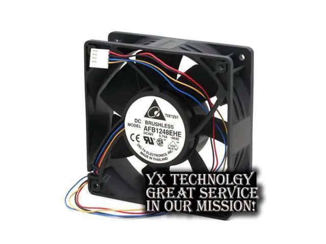 Alt view image 3 of 4 - Delta package AFB1248EHE 12038 48V 0.74A PWM fan speed control of wind capacity 120*120*38mm