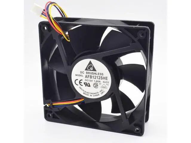 Alt view image 2 of 6 - 1pcs AFB1212SHE 12038 12cm 1.6A 12v 4wire PWM 40cm long line of fan for Delta 120*120*38mm