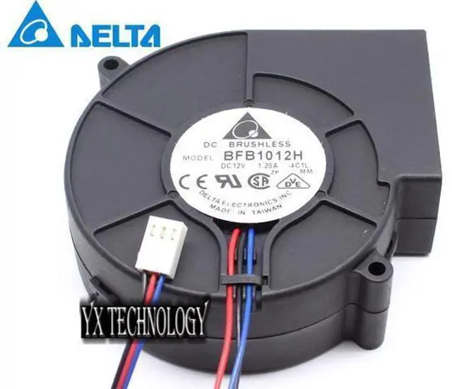 Main image of Delta and BFB1012H-4C1L 97*97*33mm 9733 12V 1.2a server dual ball bearing fan