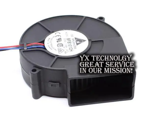 Alt view image 2 of 6 - Delta and BFB1012H-4C1L 97*97*33mm 9733 12V 1.2a server dual ball bearing fan