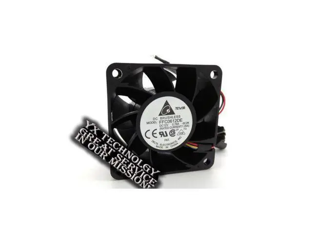 Alt view image 3 of 4 - New 6038 6CM server chassis fan 12V 0.78A FFC0612DE PWM thermostat 60*60*38mm