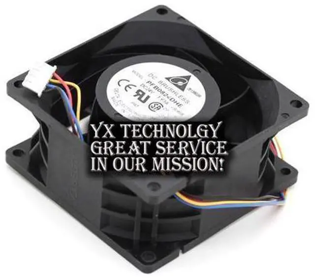 Alt view image 6 of 6 - Delta Large wind PFB0824DHE 24V 8cm 1.63A four-wire PWM inverter fan 80*80*38MM