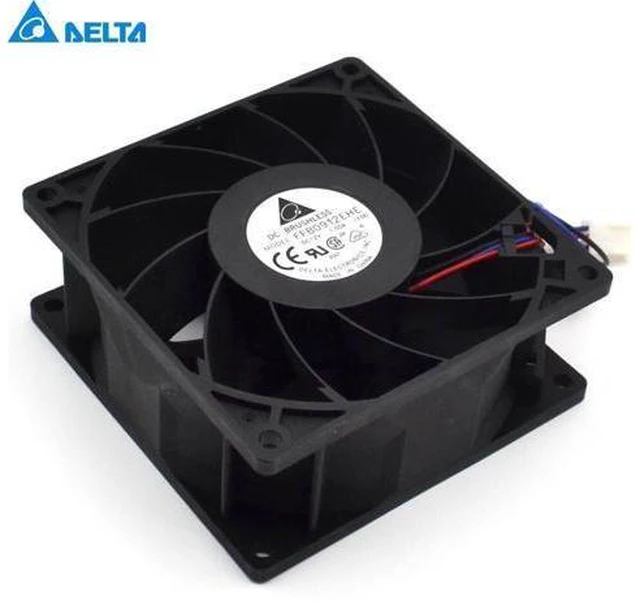 Alt view image 5 of 6 - New 9038 dual ball bearing fan violence 9CM 12V 1.5A FFB0912EHE-FOO 90*90*38mm