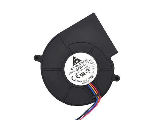 Alt view image 5 of 6 - Delta 9733 turbo centrifugal fan blower BFB1012VH 12V 1.80A wind capacity 97*97*33mm