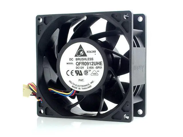 Alt view image 2 of 6 - Delta QFR0912UHE 9038 9cm 12V 2.40A fan super storm ce Delta 90*90*38mm
