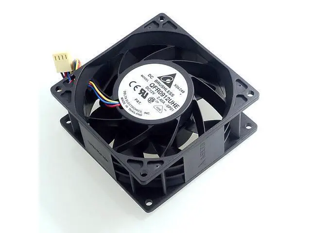 Alt view image 5 of 6 - Delta QFR0912UHE 9038 9cm 12V 2.40A fan super storm ce Delta 90*90*38mm