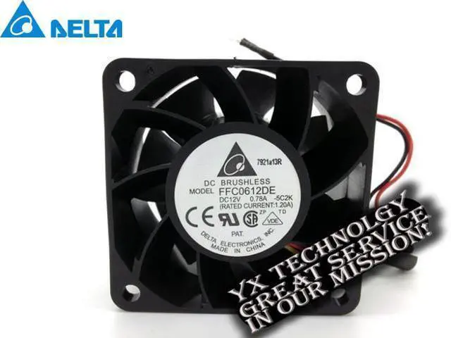 Main image of 6038 6CM server chassis fan 12V 0.78A FFC0612DE PWM thermostat 60*60*38mm