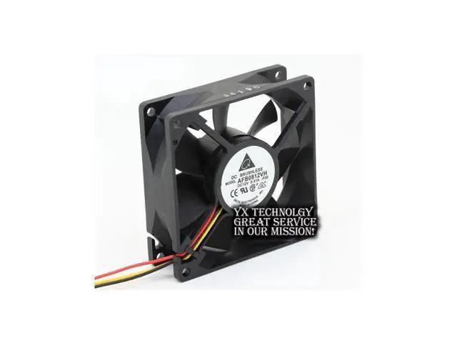 Alt view image 2 of 6 - 2pcs New Internet cafes Preferred AFB0812VH 8025 8cm \/ 8 winds of double ball bearing fan for Delta 80*80*25mm