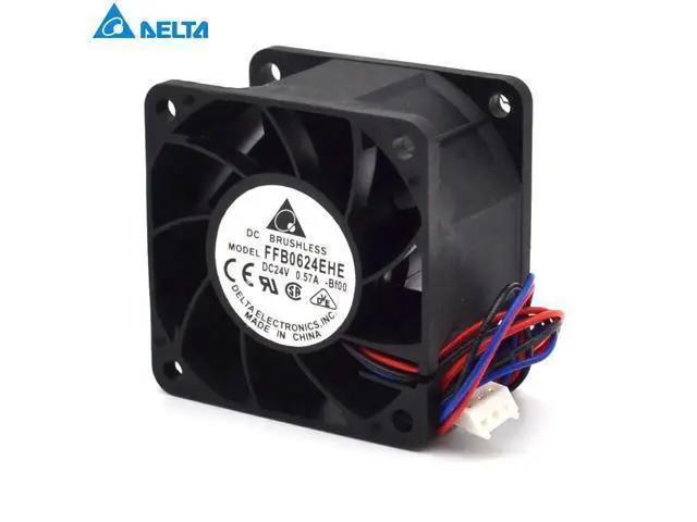 Alt view image 3 of 6 - Delta The new FFB0624EHE 24V 0.57A 6CM 6038 third-line speed ball bearing fan for 60*60*38mm