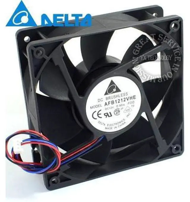Main image of Delta AFB1212VHE-FOO 12038 0.9A winds of double ball bearing fan 120*120*38mm