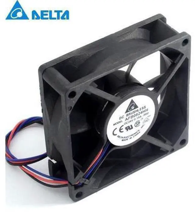 Main image of Delta 1pcs New and Original 80X80X25mm 24 v 0.15 A 8025 8 AFB0824HH inverter industrial PC power supply fan for