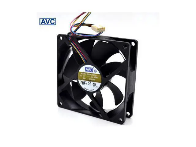 Alt view image 2 of 5 - original For AVC 9025 9225 DS09225B12U 4-wire double ball temperature control PWM fan