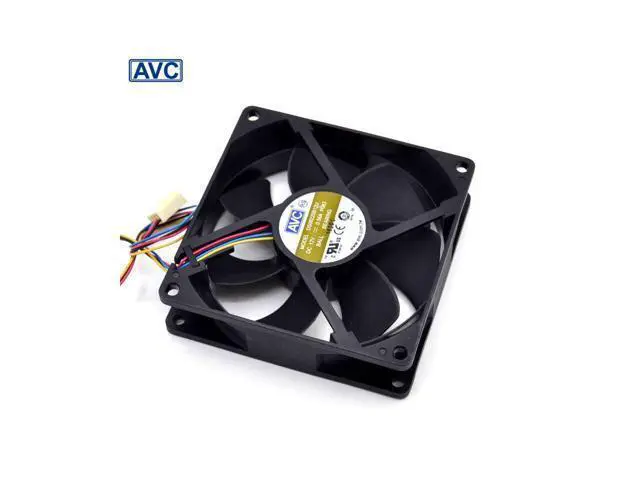Alt view image 4 of 5 - original For AVC 9025 9225 DS09225B12U 4-wire double ball temperature control PWM fan