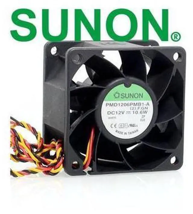 Main image of 2pcs New 6038 dual ball bearing fan 12V 10.6W server PMD1206PMB1-A 60*60*38mm