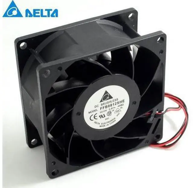 Main image of FFB0812SHE 12V 0.87A 8cm 8038 dual ball bearing fan violence Delta 80*80*38mm