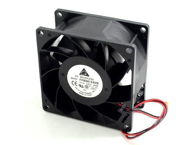 Alt view image 2 of 6 - FFB0812SHE 12V 0.87A 8cm 8038 dual ball bearing fan violence Delta 80*80*38mm