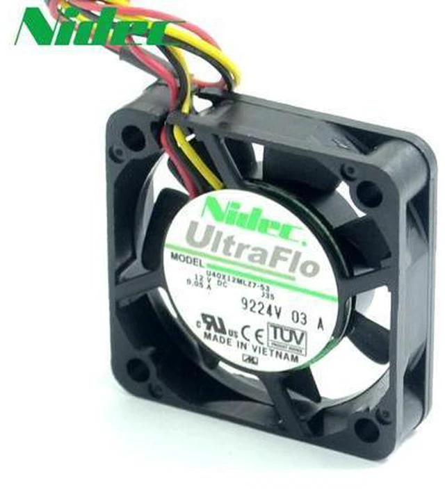 Alt view image 2 of 5 - Nidec U40X12MLZ7-53 4010 4cm 12V 0.05A quiet fan 40*40*10mm