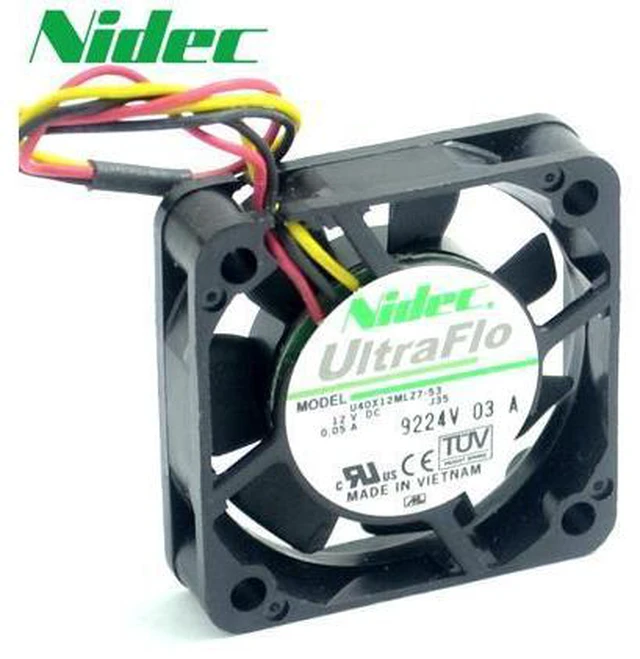Main image of Nidec U40X12MLZ7-53 4010 4cm 12V 0.05A quiet fan 40*40*10mm