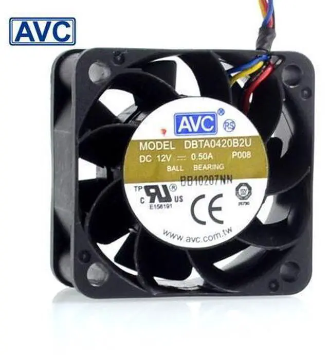 Main image of AVC 4020 4CM wind capacity 12V 0.50A DBTA0420B2U PWM fan speed control 40*40*20mm