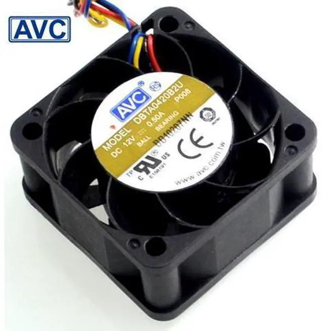 Alt view image 5 of 6 - AVC 4020 4CM wind capacity 12V 0.50A DBTA0420B2U PWM fan speed control 40*40*20mm