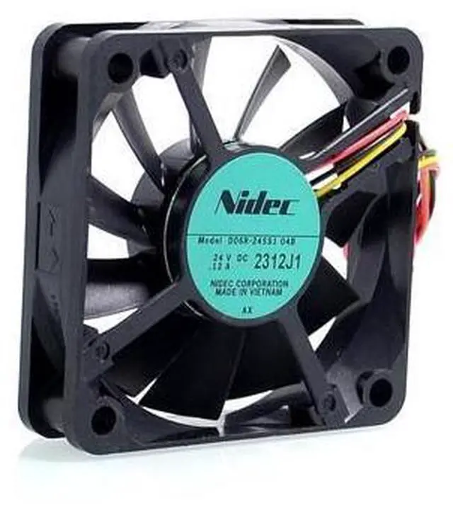 Alt view image 2 of 5 - Nidec new and original 60*60*15mm 3-wire D06R-24SS1 04B 6cm 24V inverter 0.12A 6015 fan for nidec