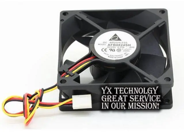 Alt view image 2 of 7 - Delta AFB0824SH 8025 8cm 24V 0.33A dual ball bearing drive fan 80*80*25mm