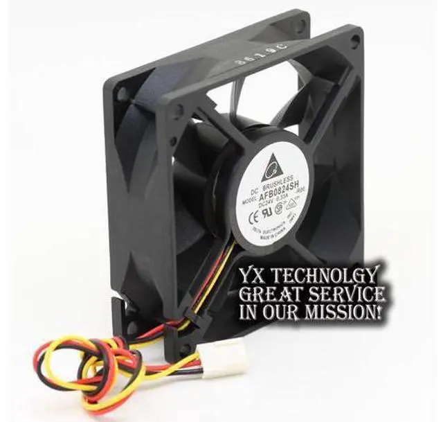Alt view image 3 of 7 - Delta AFB0824SH 8025 8cm 24V 0.33A dual ball bearing drive fan 80*80*25mm