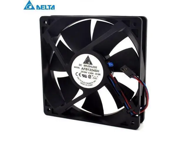 Alt view image 4 of 6 - New AFB1224SH 12025 12CM 24V 0.42A wind capacity inverter fan thermostat for Delta 120*120*25mm
