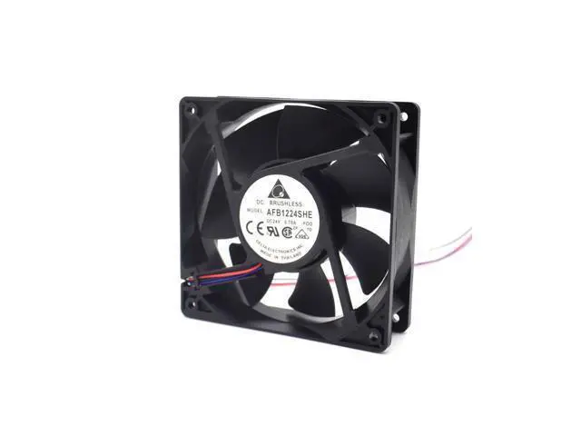 Alt view image 4 of 5 - New AFB1224SHE 12038 24V 0.75A fan dual ball wind capacity inverter durable for Delta 120*120*38mm