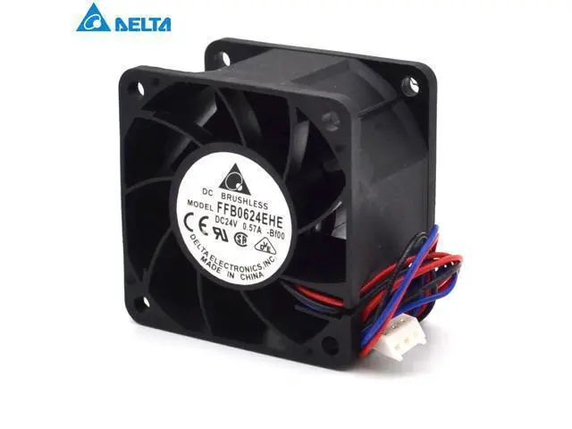 Alt view image 3 of 6 - Delta The FFB0624EHE 24V 0.57A 6CM 6038 third-line speed ball bearing fan 60*60*38mm