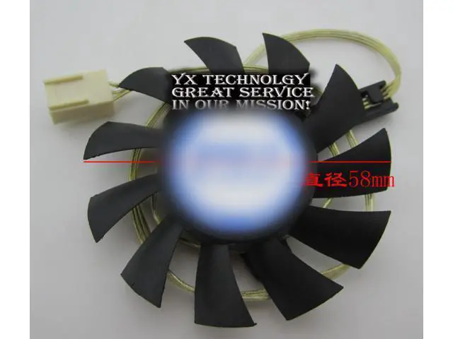 Alt view image 2 of 2 - 6010 Computer graphics radiator silent fan leaves 3-pin motherboard 58mm diameter