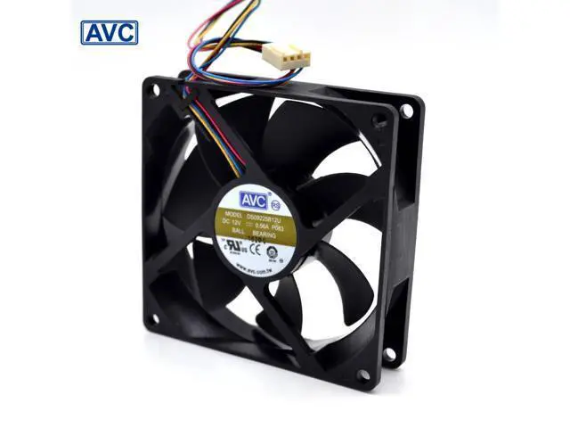 Alt view image 2 of 5 - AVC 9025 9225 DS09225B12U 4-wire double ball temperature control PWM fan