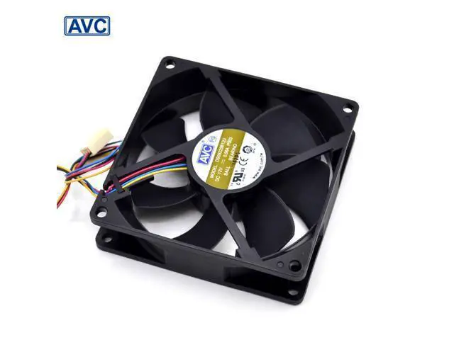 Alt view image 4 of 5 - AVC 9025 9225 DS09225B12U 4-wire double ball temperature control PWM fan