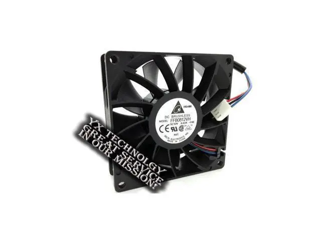 Alt view image 2 of 4 - Delta New 8025 pairs of ball 8cm chassis fan speed 12V 0.42A FFB0812VH-FOO 80*80*25mm