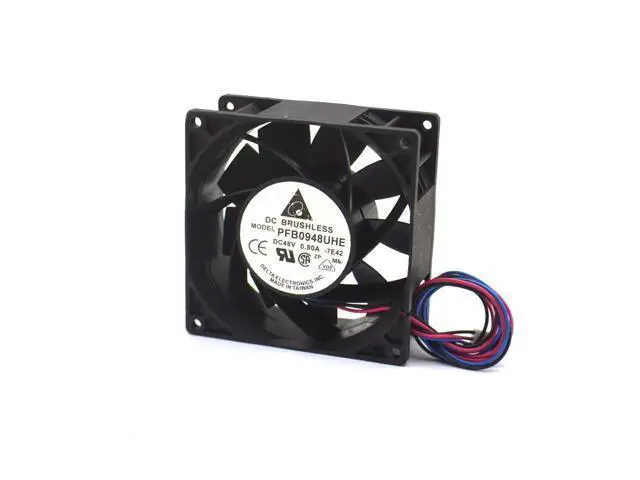 Alt view image 2 of 4 - 90*90*38mm 3-wire PFB0948UHE 9038 48V 0.8A wire wind inverter fan for delta