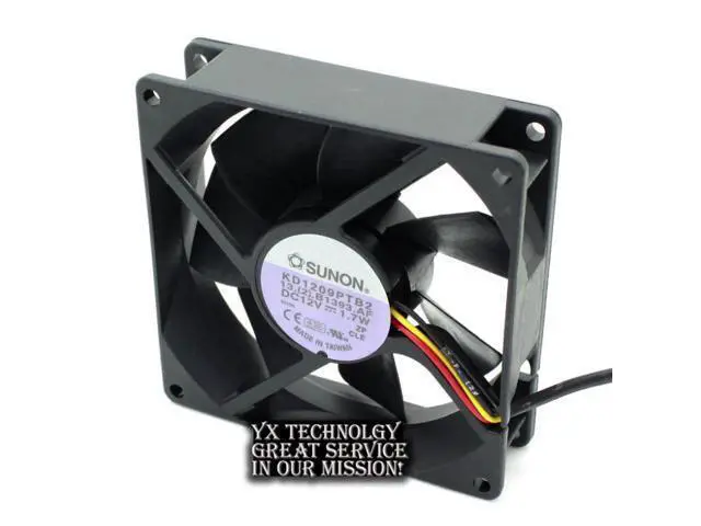 Alt view image 2 of 5 - SUNON 9225 KD1209PTB2 DC12V 1.7W three wire speed fan 9CM 92 * 92 * 25MM