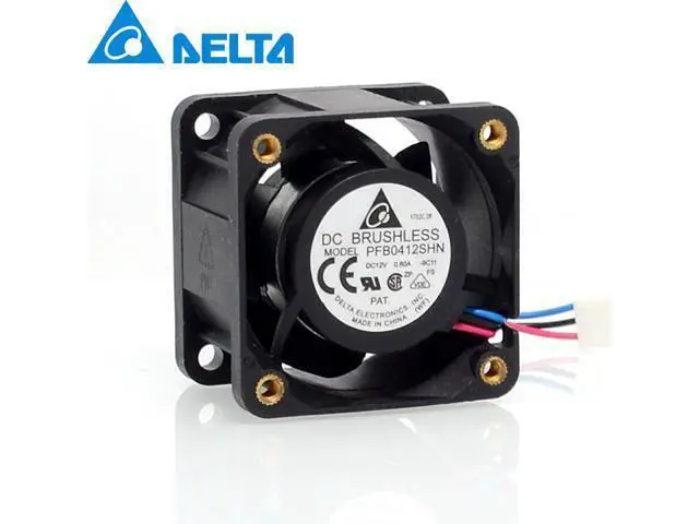 Alt view image 3 of 6 - Delta PFB0412SHN 4028 12V 0.6A double ball-servers 1U fan 40*40*28mm