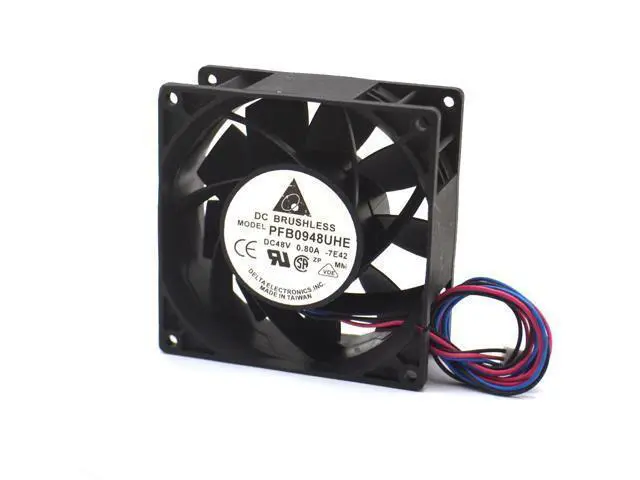 Alt view image 2 of 4 - 90*90*38mm 3-wire PFB0948UHE 9038 48V 0.8A wire wind inverter fan delta