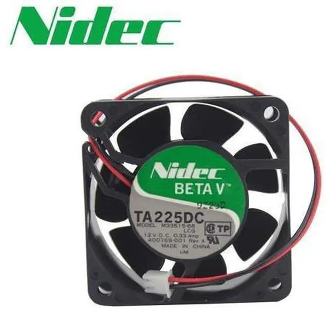 Main image of Nidec Original new TA225DC M33515-68 12V 0.33A 6CM 6025 three -wire fan 60*60*25mm