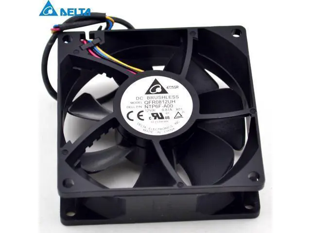 Alt view image 6 of 6 - QFR0812UH 12V 0.87A 8CM 4 fan speed control DELTA 80 * 80 * 25mm