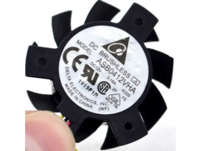 Alt view image 3 of 4 - 12v 0.16A 0PGH1 Vostro360 2320 ASB0412VHA -C106 Radiator fan 36mm diameter Delta