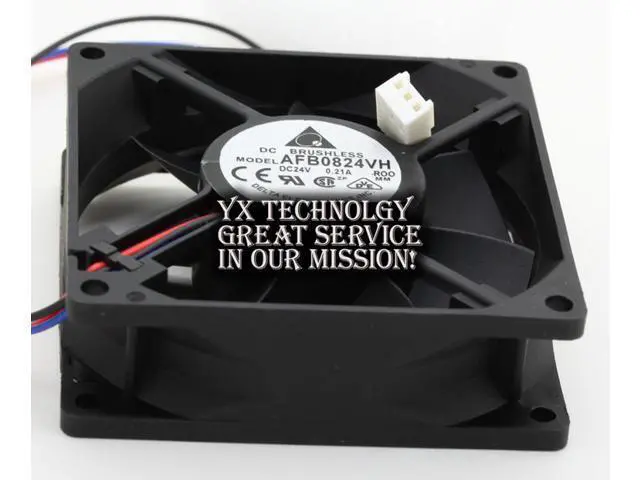 Alt view image 3 of 5 - Delta and authentic AFB0824VH 8025 8cm 24V 0.21A fan drive 80*80*25mm