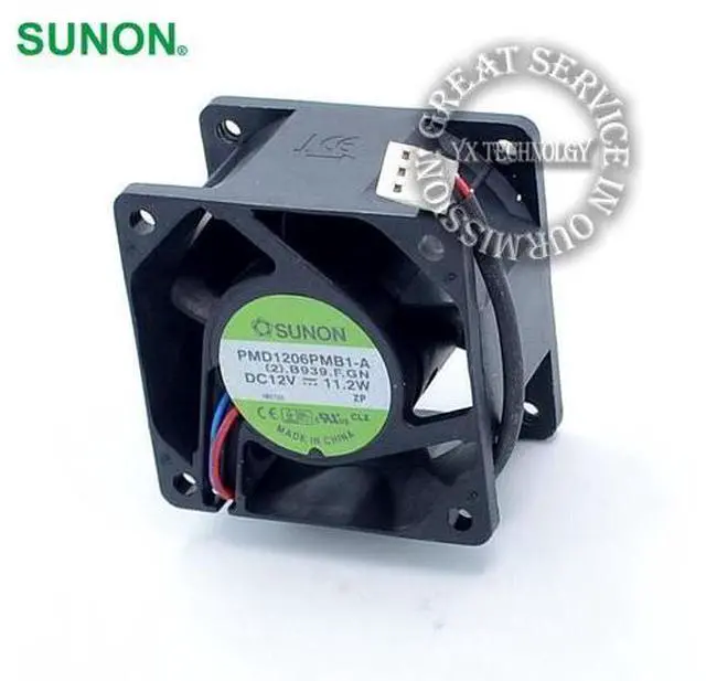 Main image of 6038 winds of 6CM server fan 12V 11.2W PMD1206PMB1-A 606038mm