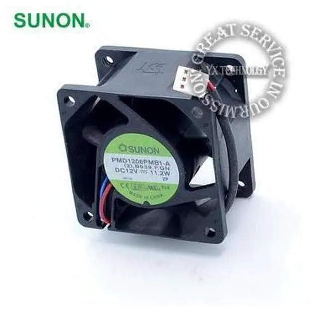 Main image of 6038 winds of 6CM server fan 12V 11.2W PMD1206PMB1-A 606038mm
