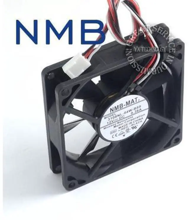 Main image of and 3108NL-04W-B59 8020 0.36A fan dual ball wind capacity NMB 80*80*20mm